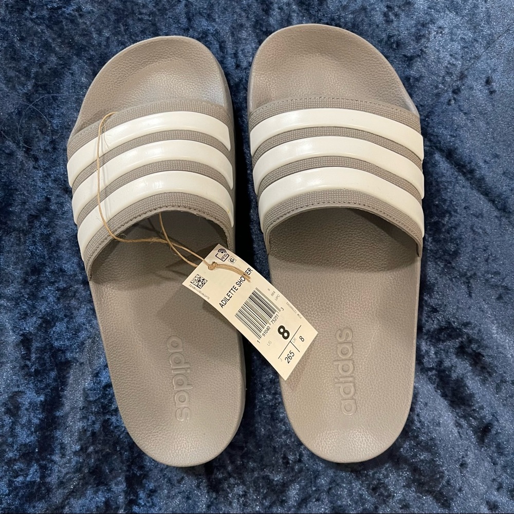 NWT Adidas Slides in Gray